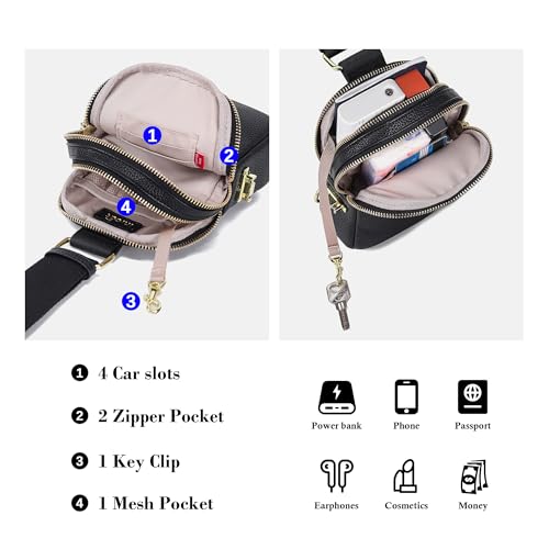 Image of INICAT Lightweight Small Crossbody Sling Bag for Women | Mini Travel Purse,Multi-pocket with Card Slots,Durable Vegan Leather,Everyday Carry