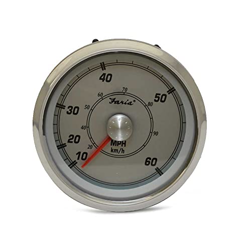 Faria Boat Speedometer Gauge SE9982A | 3 1/4 Inch Silver