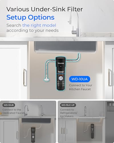Waterdrop 10UA Under Sink Water Filter System, Reduces PFAS, PFOA/PFOS, Lead, Chlorine, Bad Taste & Odor, Under Counter Water Filter Direct Connect to Kitchen Faucet, NSF/ANSI 42 Certified, 1 Year