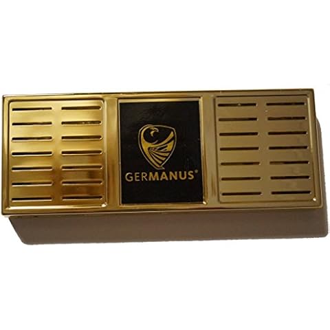 GERMANUS XL Gold Cigar Humidifier with Crystals Cover