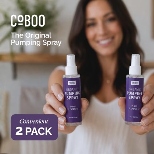 Image of CoBoo The Original Pumping Spray 2 Fl Oz (Pack of 2) | Organic Lubricant for Breast Pumping | Vegan & Lanolin Free, Made in USA | Helps Sore Nipples & Clogged Milk Ducts