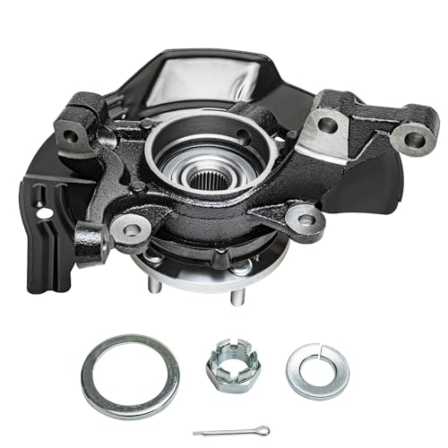 Image of Detroit Axle - 2.0L Front Right Steering Knuckle for Hyundai 2011 Sonata [Sport Suspension], Passenger Side Steering Knuckle & Wheel Bearing Hub Assembly Replacement