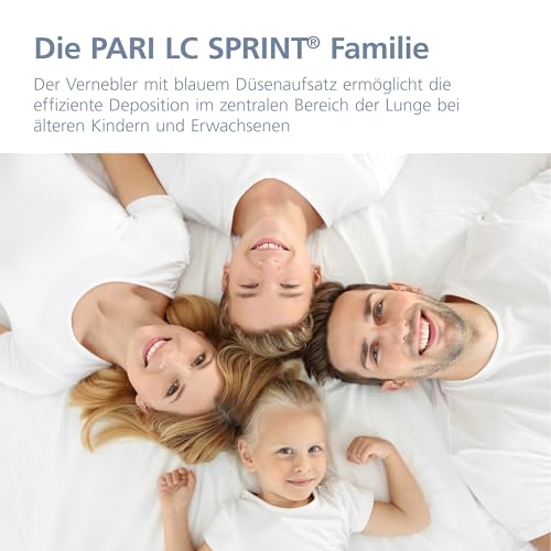 PARI LC Sprint Vernebler zur Inhalationstherapie der unteren Atemwege – Blauer Düsenaufsatz mit Ventilsystem, PIF-Control, Mundstück universell, Anschlussschlauch – PARI BOY Zubehör