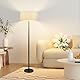LGMCF Kabellose Stehlampe Wohnzimmer, 5200mAh Wiederaufladbar Stehlampen Vintage mit 9W Glühbirne, akkubetriebene Stehlampe mit Leinen Lampenschirm für Wohnzimmer Schlafzimmer Büro