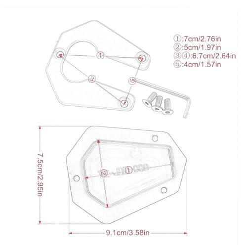 Extension béquille latérale CNC rouge pour Benelli TRK502X