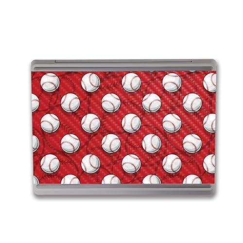 Image of MightySkins Carbon Fiber Skin Compatible with Microsoft Surface Laptop Go 3 (2023) Full Wrap Kit - Tiled Baseball | Protective Durable Textured Carbon Fiber Finish | Made in The USA