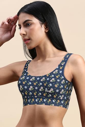 Image of &Circus Airsoft Non Padded Sports Bra for Women | Active Wear Full Coverage Bra for Women | Comfy Full Coverage Lounge Bra