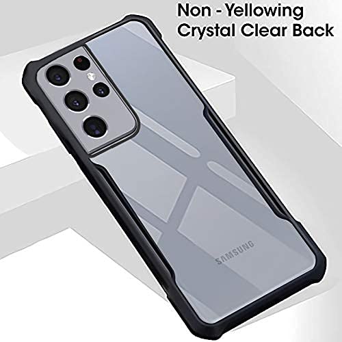 Image of WOW IMAGINE Shock Proof Clear Protective Back Case for Galaxy S21 Ultra - AirEDGE Technology | Full Camera Protection | Back Case Mobile Cover for Samsung Galaxy S21 Ultra - Black