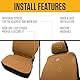 Carhartt Universal Low Back Seat Covers Universelle Sitzbezüge für niedrige Rückenlehne, Braun Brown, One Size