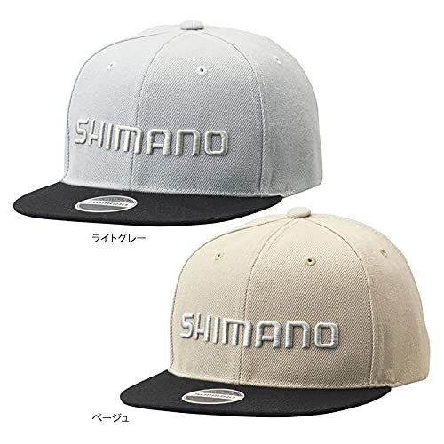 シマノ ベーシックフラットキャップ ライトグレー フリー CA-066T