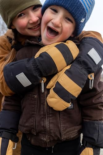 Image of CHOPPER MILL Kids Mountain Mittens for Skiing, Snowboarding, Sledding, Insulated with Extra Long Cuff to Keep Hands Warm in Winter
