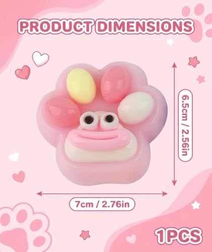 Image of 3PCS Taba Squishy Cat Paw, Taba Squishy, Sensory Fidget Pinch Family for Kids Cat Paw Squeeze Cute Beautiful Cat Paw (Big Mouth)