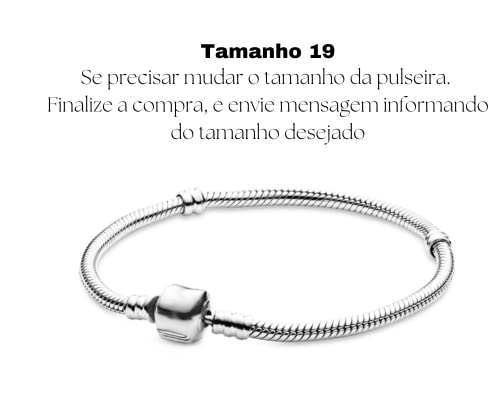 Pulseira para Berloques com 100 milésimos de banho de prata - Compatível com todas berloques - pulse