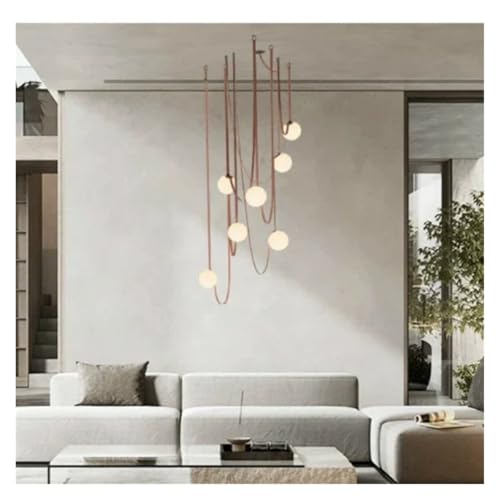 Colgantes cinturón cuero minimalista para iluminación interior de lujo 3