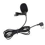 Tosuny Micrófono con Clip, micrófono de Solapa Cámara portátil de 1,5 m Micrófono Micrófono Ligero para cámara de acción SJCAM SJ6 SJ7 SJ360