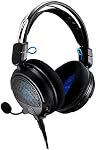 Audio-Technica ATH-GDL3BK Open-Back Gaming Headset, Black, Adjustable