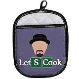 WZMPA Crime TV Show Pot Holders TV Show Fans Gifts TV Show Oven Mitt with Hot Pads Let's Cook Grilling BBQ Gloves for Friend Family (Let Cook Holder)