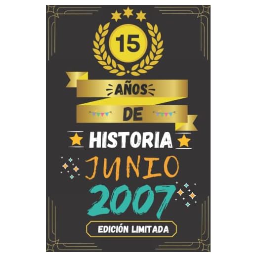 CUADERNO, 15 AÑOS DE HISTORIA JUNIO 2007 EDICIÓN LIMITADA: Regalo de 15 cumpleaños para mujeres y hombres, ideas de 15 cumpleaños... un cumpleaños... ... regalo de 15 cumpleaños para él/ella.