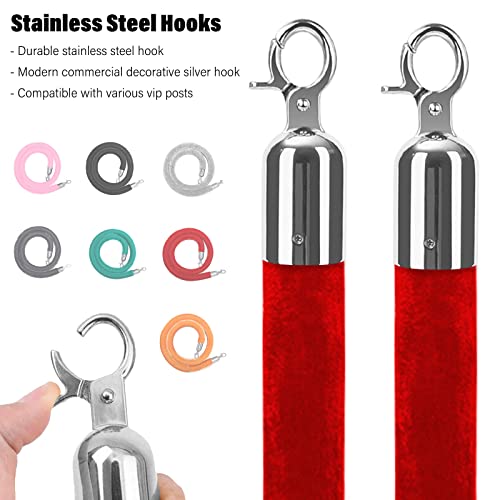 Cuerda de soporte de 2,2 m y terciopelo rojo para control de multitudes 3