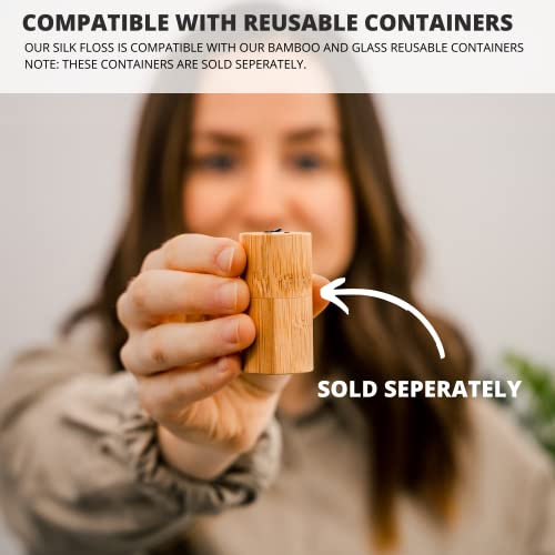 Biodegradable Silk Dental Floss - Six Pack - Compostable Peace Silk Dental Floss Refills - 6 X 33 Yards - Eco-Friendly Mint Candelilla Wax #TOP5