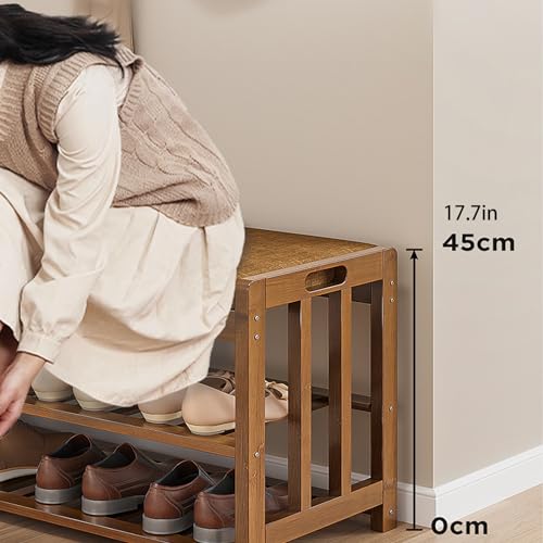 Banc de rangement pour chaussures d'entrée idéal pour optimiser les petits espaces