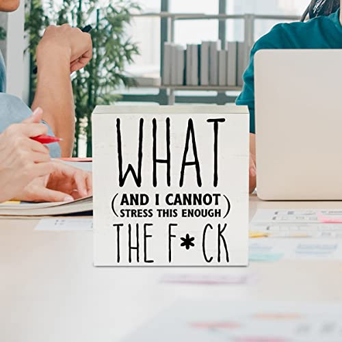 Country Funny Office Wood Box Sign Rustic And I Cannot Stress This Enough Wooden Box Sign Decorative Signs Block Plaque For Home Office Desk Table Shelf Decor 5"X 5" #TOP3