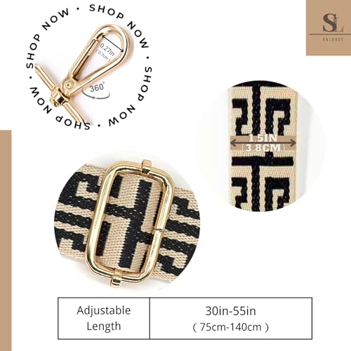 Image of S&loyoe Purse Straps Replacement Crossbody Bag Strap Adjustable Wide Guitar Straps for Handbags 1.5inch