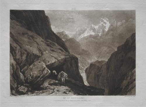Lienzo de Monte San Gottardo por William Turner para Pared 60x90cm