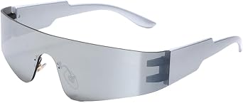 Stylish Cool Punk Styles Wrap Around Cool Sunshades Sun Glasses for Outdoor Sport Enthusiast with Scratch Resistant Lens