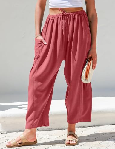 Women's Lounge Pants Comfy Wide Leg Trousers with Pockets Casual Bottoms2