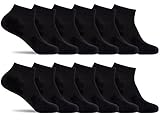 E2 Project Mens 12 Pack Bulk of Ultra Thin & Lightweight Ankle Socks (Black, Large, Shoe Size: 8-12, Sock Size 10-13)