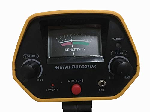 MYLEK MYMD1062 metaaldetector, waterdicht, compleet met tas, koptelefoon, schop en houder/kompas, gereedschapsset voor kinderen en volwassenen, geel en zwart - Image 8