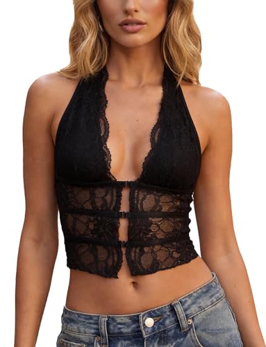 Dos nu Y2K chemise de sortie Maeau en dentelle contre la chaleur de l'été