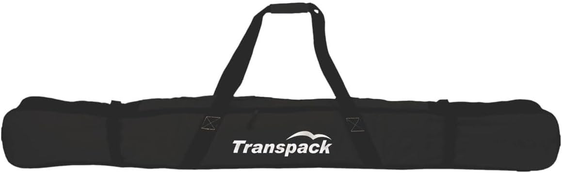TRANSPACK Lightweight Padded Ski 185 Convertible Bag | Easily Adjustable from a Single Bag to a Double Bag by Unzipping an Expandable Gusset (8250-01)