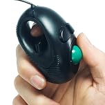 YUMQUA Portable Finger Hand Held 4D Usb Mini Trackball Mouse/Fits Left and Right Handed Users Great for Carpal Tunnel Laptop Lovers