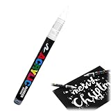 Weiß Textilstift,Waschmaschinenfest,Weicher Stift,Zum Malen auf Stoff,Permanent Stoff Stifte,Acrylstifte Stift,Wasserfeste Textilfarbstifte,Textilmarker für T-Shirt,Stoffbeutel Basteln(Weiß)