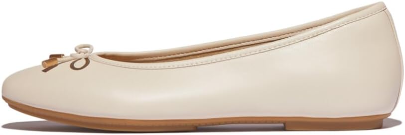 Fitflop Women's Ballet Flat, Beige, 9 Narrow