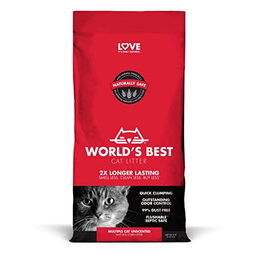 World's Best Cat Litter Multiple Cat Unscented 8 Pounds #TOP9