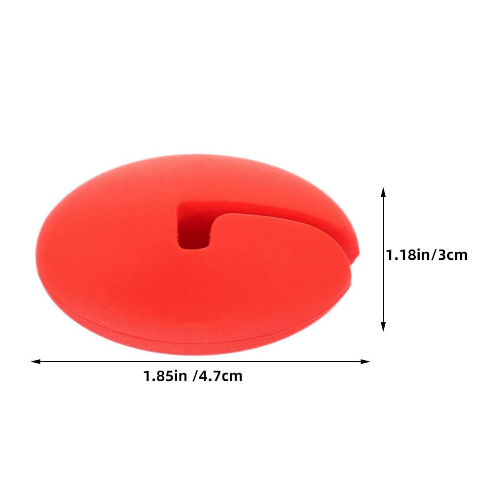VOSAREA 3pcs Candy Thermometer Pot Clip Holders Silicone Non-Scratch Pot Clips Universal Barbecue Temp Probe Clips to Measure Temperature of Oil Deep Fryer and Cooking