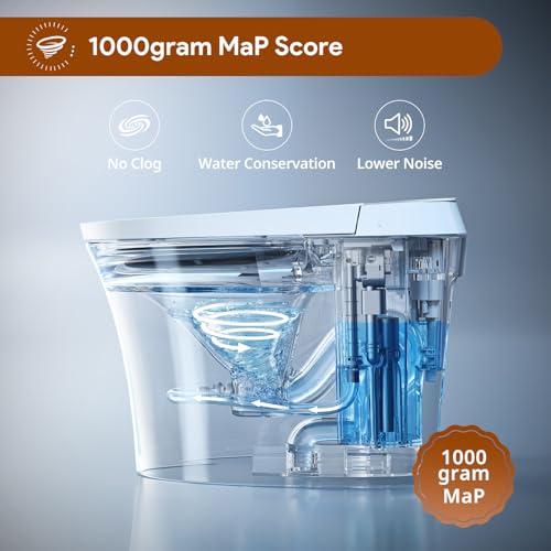 Inodoro inteligente Uncle Brown UBST12U con bidé, tecnología PlasmaClean y limpieza higiénica con agua, altura ADA, tapa automática, escudo de espuma, seguridad y confort miniatura 3
