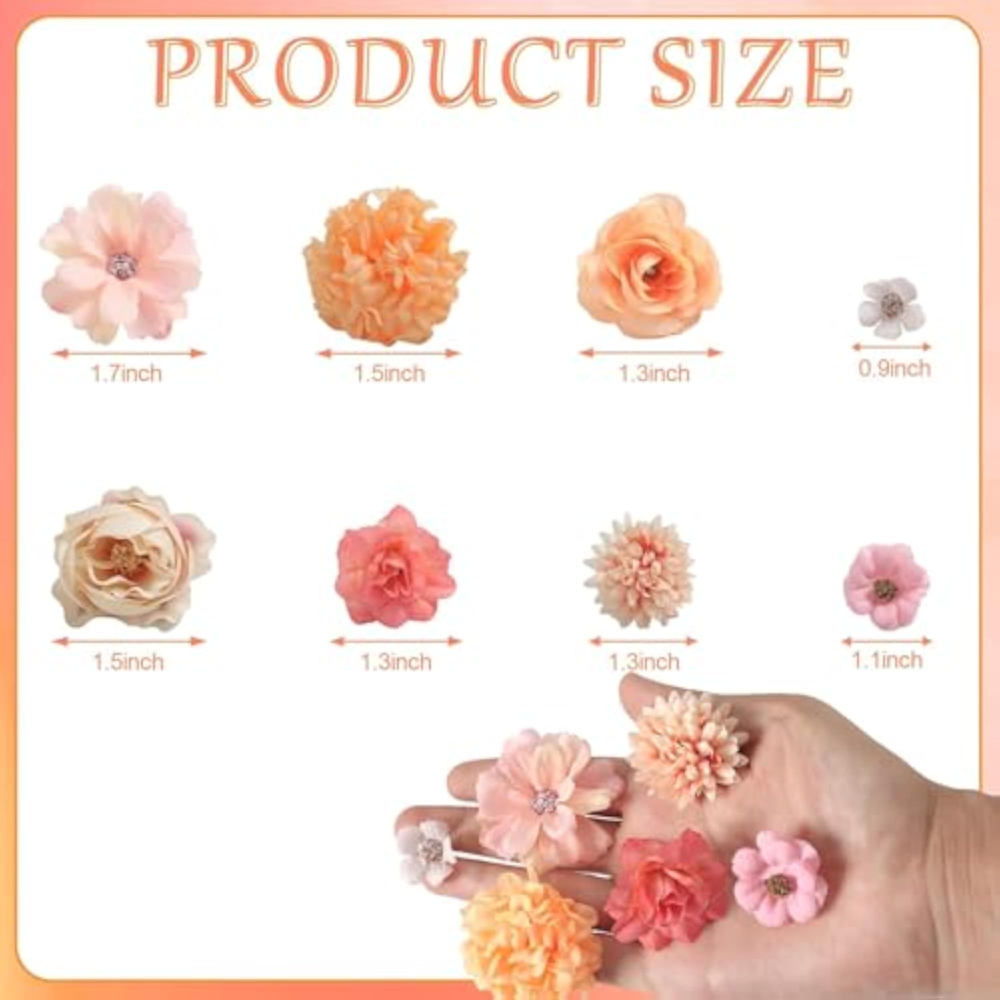 Small Artificial Flower Heads for DIY Crafts