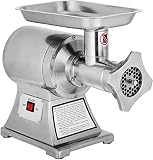 L.HPT Picadora de Carne Picadora de Carne eléctrica 750W 1HP 190PRM Picadora de Carne de Acero Inoxidable Máquina de embutidora de Salchicha Comercial para Uso Industrial y doméstico