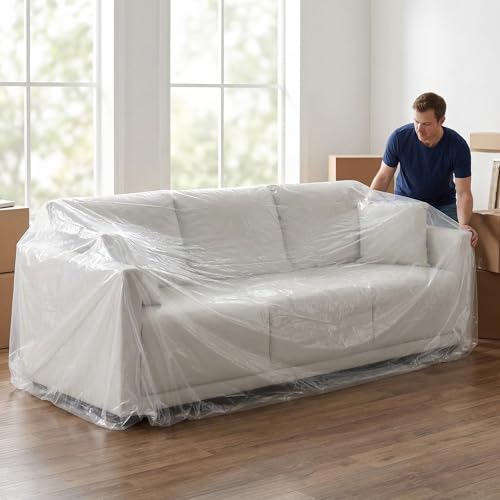 Funda protectora transparente para sofá y cubierta de plástico resistente 5