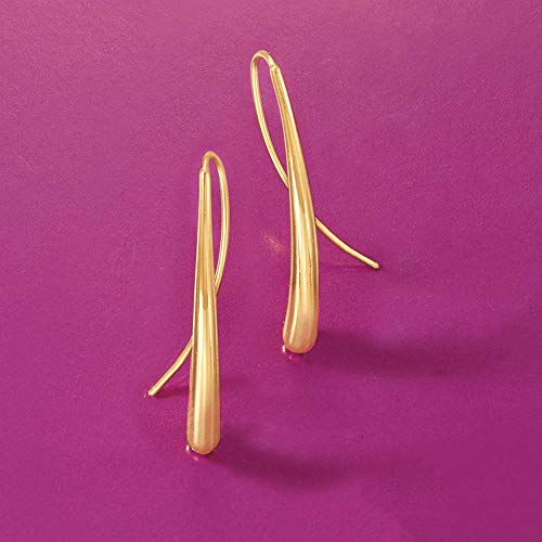 Ross-Simons 14kt Yellow Gold Long Teardrop Earrings3
