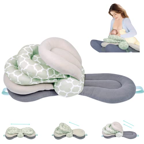 Image of DFD Duoduo Multi-Function Breast Feeding Pillow Maternity Nursing Pillow，Best for Mom,Adjustable Height, Grey