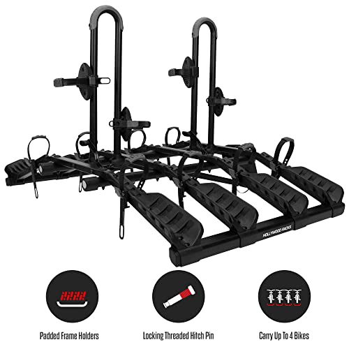 Hollywood Racks Destination 4 Hitch Bike Rack, Lightweight, Black - Platform Style Bike Rack for Car Carries up to 4 Bikes for Safe, Secure Transport - Fits Most Bike Styles, Sizes and Models by Hollywood Racks - Image 2