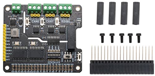 XICOOLEE Isolated RS485 CAN HAT for Raspberry Pi Ardui STM32 2-Ch CAN Bus+1-Ch RS485 Adopts MCP2515 + SN65HVD230 Dual Chips Slide Switch 3.3V 5V Level Multiple Protection Circuits - Image 4