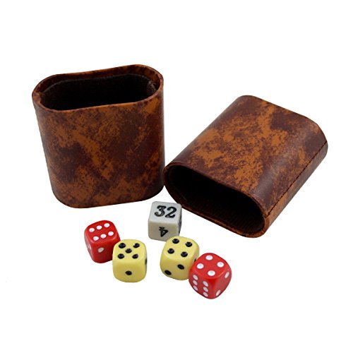 PrimoLiving Backgammon - Set di bicchieri cubi