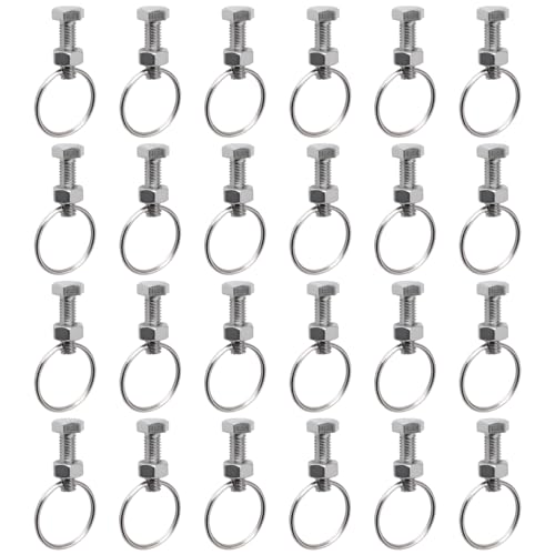 INCREWAY M6 Bolts with Nuts Screw Kits, 24 Set Greenhouse Bolts and Rings Creates Hanging Anchor Points in Glazing Bar Channels to Plant Clips for Climbing Plants