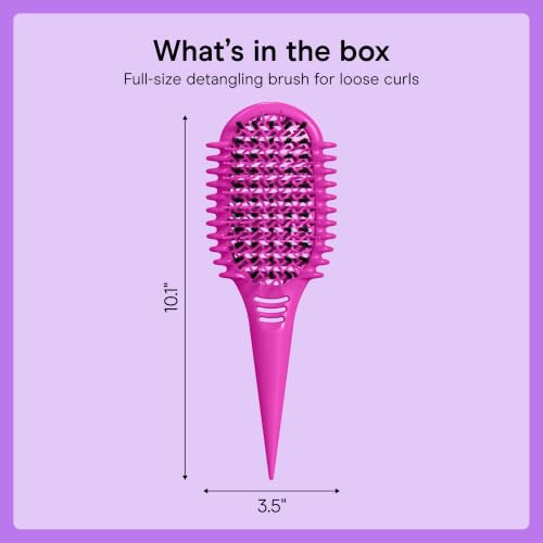 Conair Detangling Brush for Curly Hair & Hair Parting Tool, Loose Curls - image 7